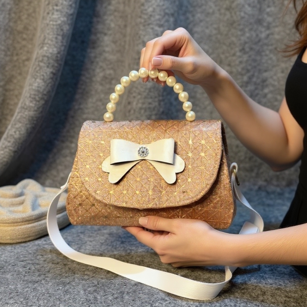 China Leather Stylish Clutch Hand Bag for Women DS110C GOLDEN