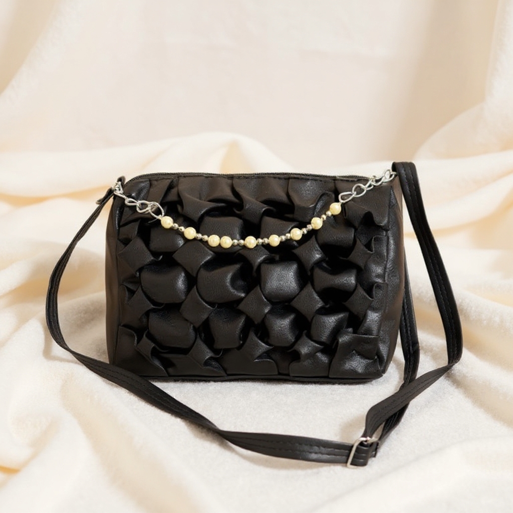 China Leather Stylish Side Bag for Women DS160 BLACK