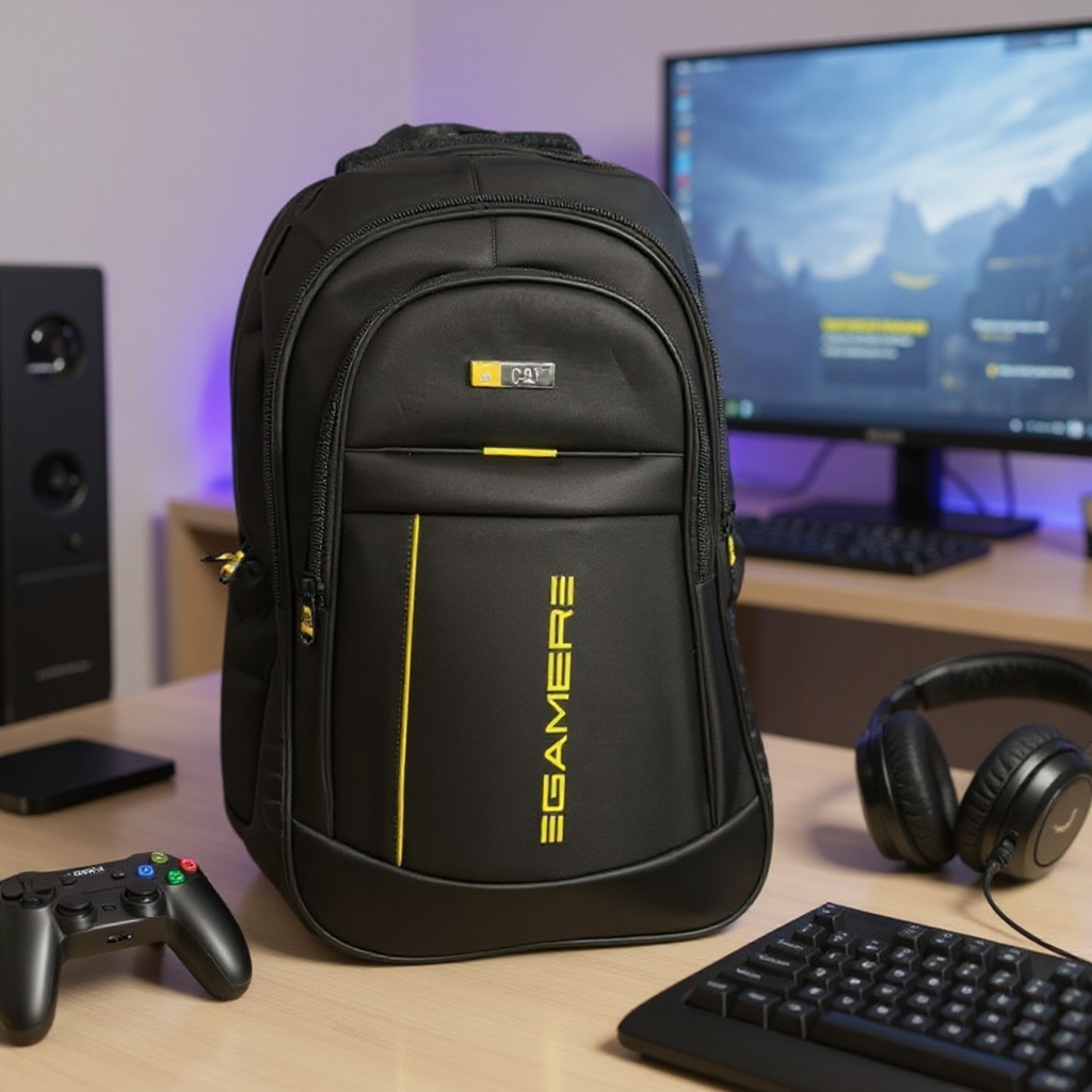 Mens BackPack Office Bag Outdoor Bag University Bag Large EGamer 281 Black