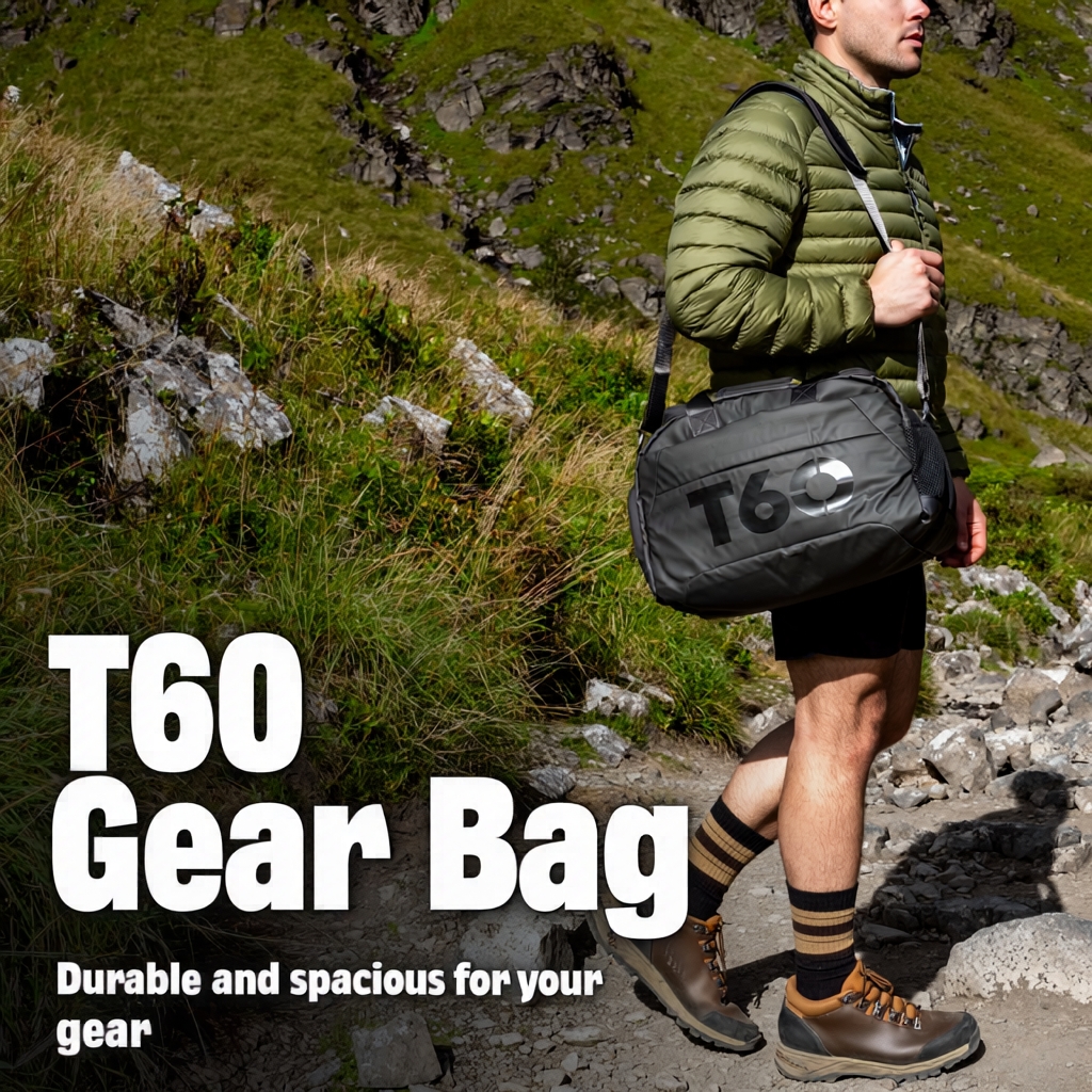 Premium Travel Bag Tour Bag Gym Bag Sports Bag T621 Black