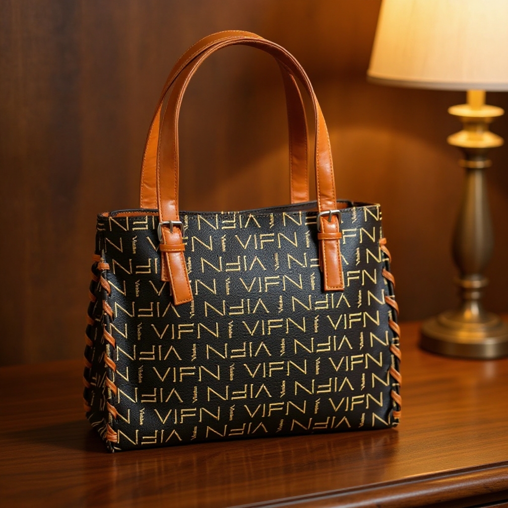 China Leather Stylish Large Shoulder Bag for Women DSL350 Coffee